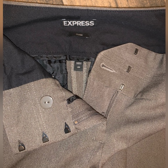 Express Editor Bootcut Brown Trousers 2R - Picture 3 of 3